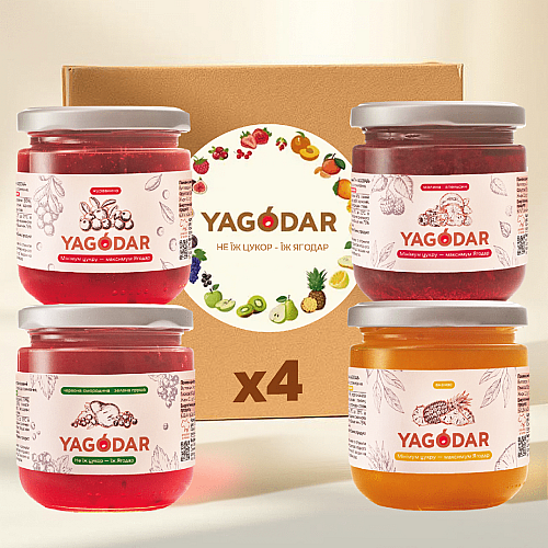 Набор джемов YAGODAR Ассорти вкусов 4 шт (2190344818)