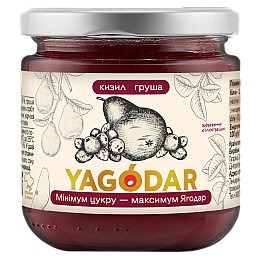 Джем с низким содержанием сахара YAGODAR Кизил и груша 210 г (2206916563)