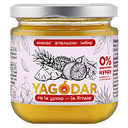 Джем без сахара YAGODAR Ананас Апельсин Имбирь 210 г (2206920158)