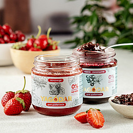 Набор джемов для диабетиков YAGODAR Клубника с черной смородиной 2 шт (2333380386)