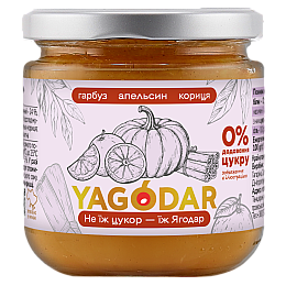 Джем без сахара YAGODAR Тыквенный с апельсином и корицей 210 г (2344975534)