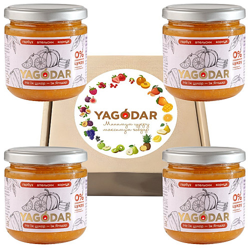 Джемы без сахара YAGODAR Тыквенный с апельсином и корицей 4 шт (2344975539)
