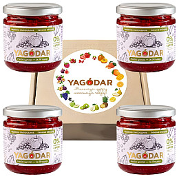 Джемы без сахара YAGODAR Печеное яблоко Красная смородина 4 шт (2344975541)