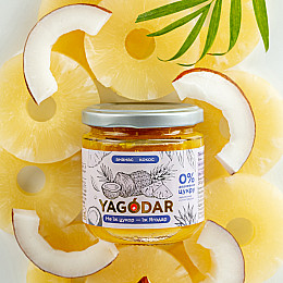 Джемы без цукру YAGODAR Ананас з кокосом 4 шт (2344975542)