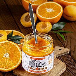 Набор джемов без сахара YAGODAR Абрикос с апельсином 12 шт (2344975543)