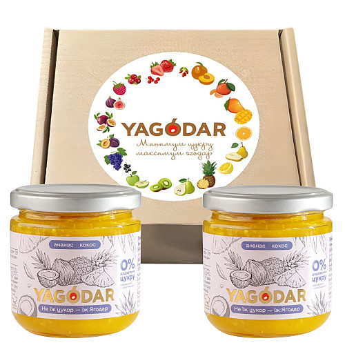 Джемы без сахара YAGODAR Ананас с кокосом 2 шт (2345343674)