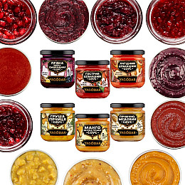 Подарочный набор джемов и соусов к мясу YAGODAR 13 шт (2443936531)
