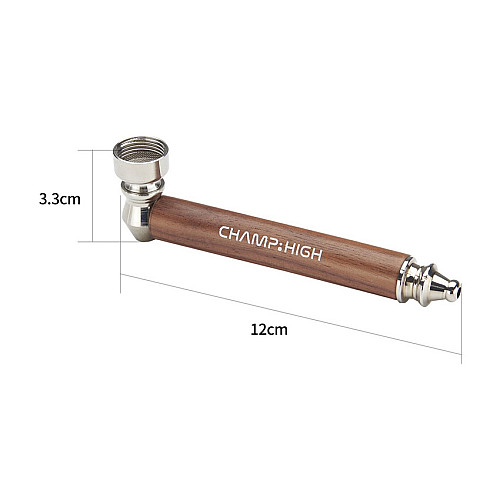 Трубка для куріння Champ High Metal-Wooden Pipe 12 см (40506190)