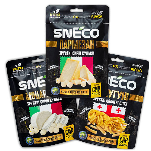 Набор snEco START Сыр хрустящий сушеный 84 г 3 шт 4823095009903