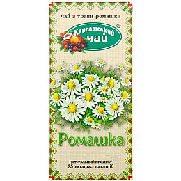 Трав'яний чай Карпатський чай Ромашка 25x1 г 4820024210058