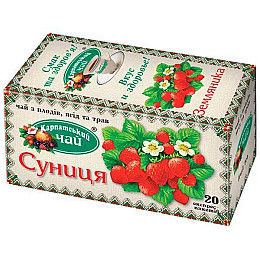 Трав'яний чай Карпатський чай Земляника 20x2 г 4820024210133