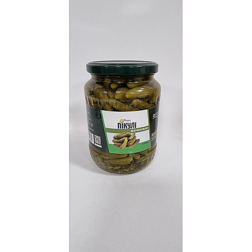 Огірки мариновані Домашні продукти 720 мл 680 г 4820186123357