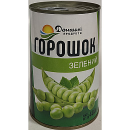 Горох зелений консервований Домашні продукти 400 г 4820186123180