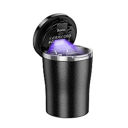 Автомобільна попільниця з підсвіткою Hoco ZP9 Black