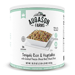 Рис терияки с овощами и кусочками говядины Augason Farms 14 порций (101115)