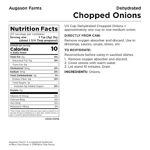 Лук нарізаний сублимований Augason Farms 217 порцій (101097)