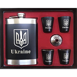 Подарочный набор UKRAINE FLG 55/405 Фляга с рюмками 270 мл 30151369