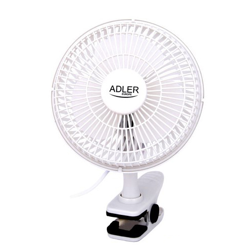 Настольный вентилятор Adler AD 7317 с прищепкой Белый
