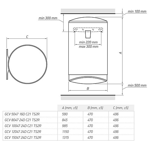 Водонагреватель Tesy GCV 1004724D C21 TS2RC (6398001)