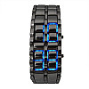 Часи-брелок Led Watch Iron Samurai, Чорний з синіми світлодіодами ( IBW012BZ )