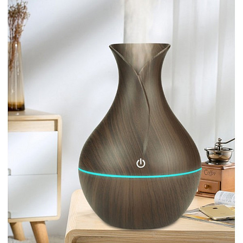 Аромадиффузор-увлажнитель повітря Humidifier Ultrasonic Aroma 130 мл Темне дерево