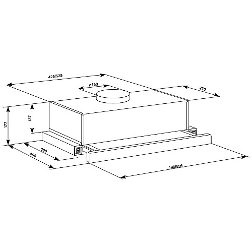Витяжка кухонна Eleyus Storm 700 60 WH (6253810)