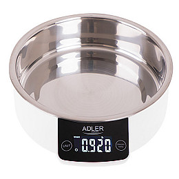 Кухонные весы Adler AD 3166 с чашей 900 мл Белый