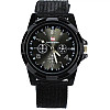 Мужские наручные часы Swiss Army Watch Армейские кварцевые Черные