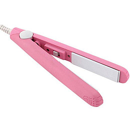 Випрямляч щипці Straightener Style Mini для укладки волосся та створення об'єму Рожевий