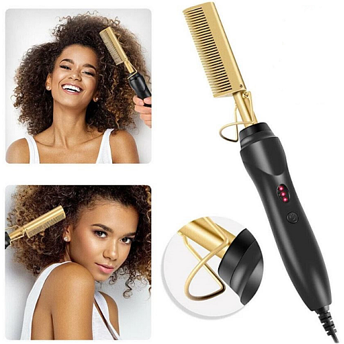 Расческа-выпрямитель для волос MHZ High Heat Brush 7951 черный