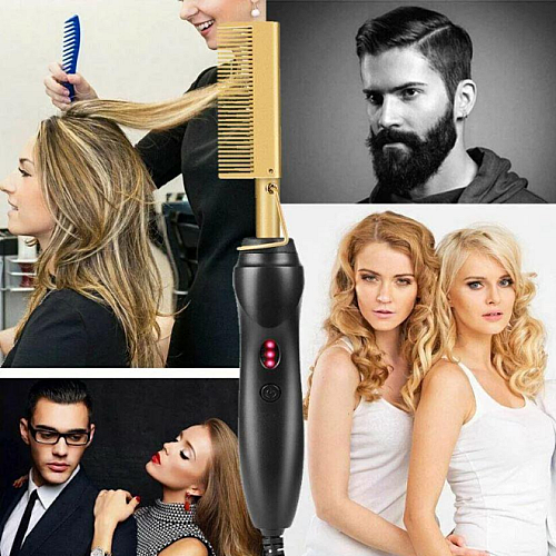 Расческа-выпрямитель для волос MHZ High Heat Brush 7951 черный