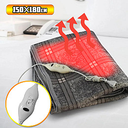 Електропростирадло-ковдра Warm Too Cells 150х180 см Сірий