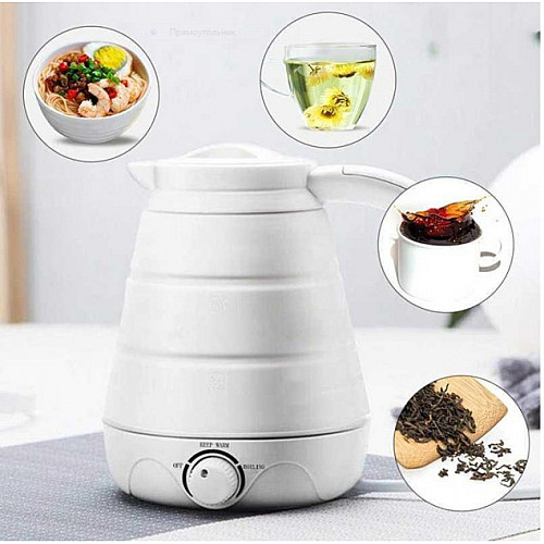 Універсальний електричний складний чайник BSM Electric Kettle 0.6 л Білий