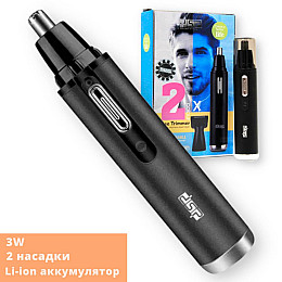Триммер электрический аккумуляторный беспроводной DSP 40007 3W 2 в 1 Черный (24328-40007_171)