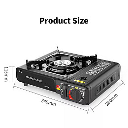 Плита газова настільна ANNEK портативна туристична однокомфорочна в кейсі ч