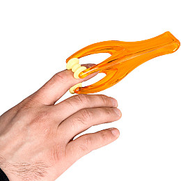 Турмаліновий масажер для пальців рук Lesko Roller Massager 145 мм Оранжевий (10748-58212)