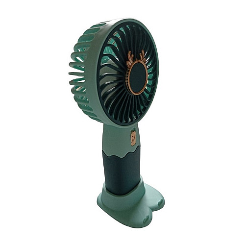 Вентилятор ручной аккумуляторный Mini Fan ZB088C USB Сине-бирюзовый