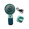 Вентилятор ручной аккумуляторный Mini Fan ZB088C USB Сине-бирюзовый