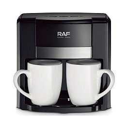 Кофеварка электрическая RAF R.115 на две чашки 650W Black (3_03734)