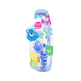 Зубная щетка детская Farma Line Teddy Bear 3-12 лет Белый/голубой