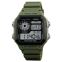 Часы наручные мужские Skmei 1299 Army Green 1299AG (12338-hbr)
