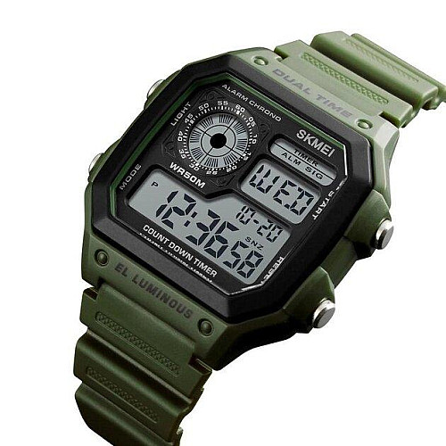 Часи наручні чоловічі Skmei 1299 Army Green 1299AG (12338-hbr)