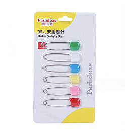Детские безопасные булавки Смайл KiDaDndy Multicolor 6 шт