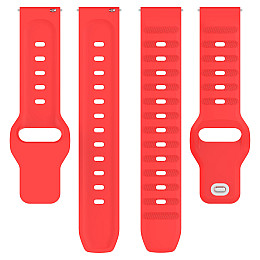 Ремешок силиконовый для часов универсальный BeWatch 22 мм Оранжевый