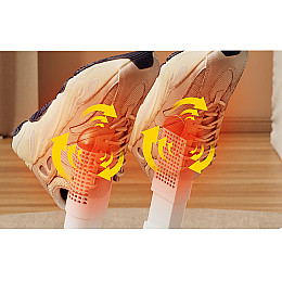 Сушилка для взуття Lesko YM-102 White компактна антибактеріальна та стерилізуюча з таймером