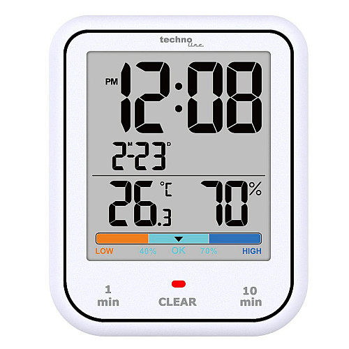 Термогігрометр Technoline WT380 113х91х25 мм Білий (WT380)
