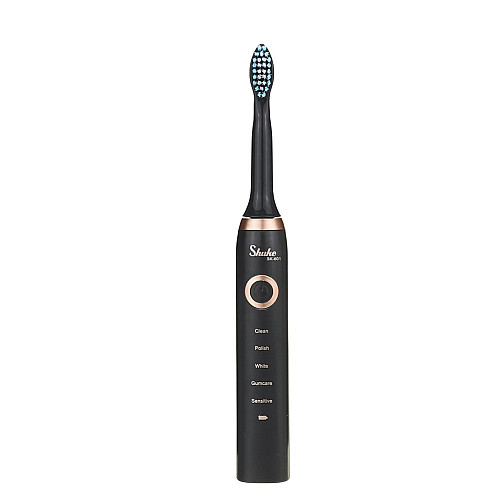 Зубная щетка ультразвуковая Shuke SK-601 3 насадки Черная