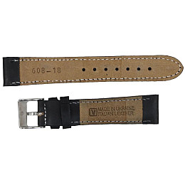 Ремешок для часов Mykhail Ikhtyar из кожи 18 мм Черный (S608-18S Black)