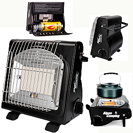 Обігрівач газовий-плита Alpen Camping IK-1100 під балон 2в1 (2341785690)