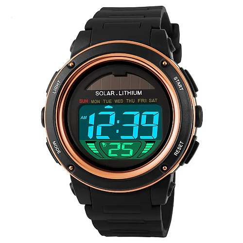 Часи наручні Skmei 1096 з сонячною батареєю Black (17095-hbr)